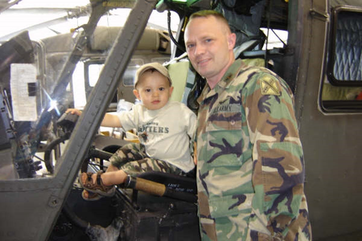 Cliff pictured with his son